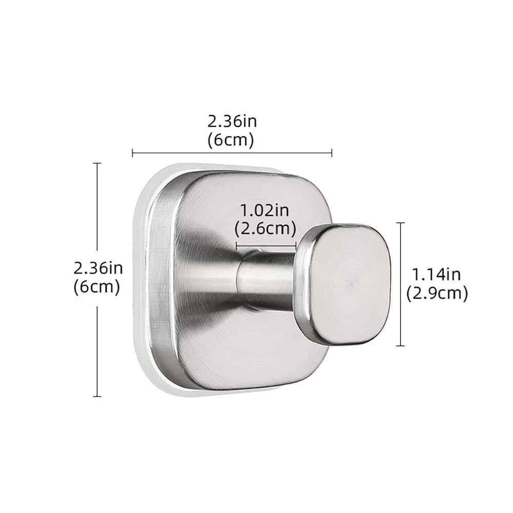 Veggkrok med sugekopp – Matt Silver / sugekoppkrok til baderommet / vakuumkrok uten boring
