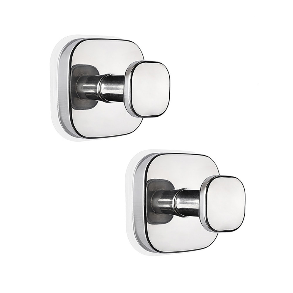 Veggkrok med sugekopp – Blank Silver / sugekoppkrok til baderommet / vakuumkrok uten boring