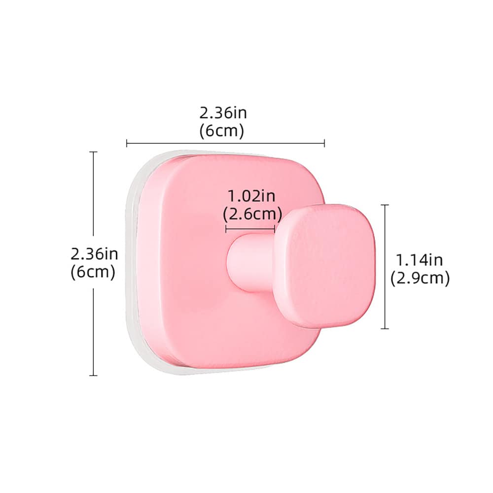 Veggkrok med sugekopp – Rosa / sugekoppkrok til baderommet / vakuumkrok uten boring