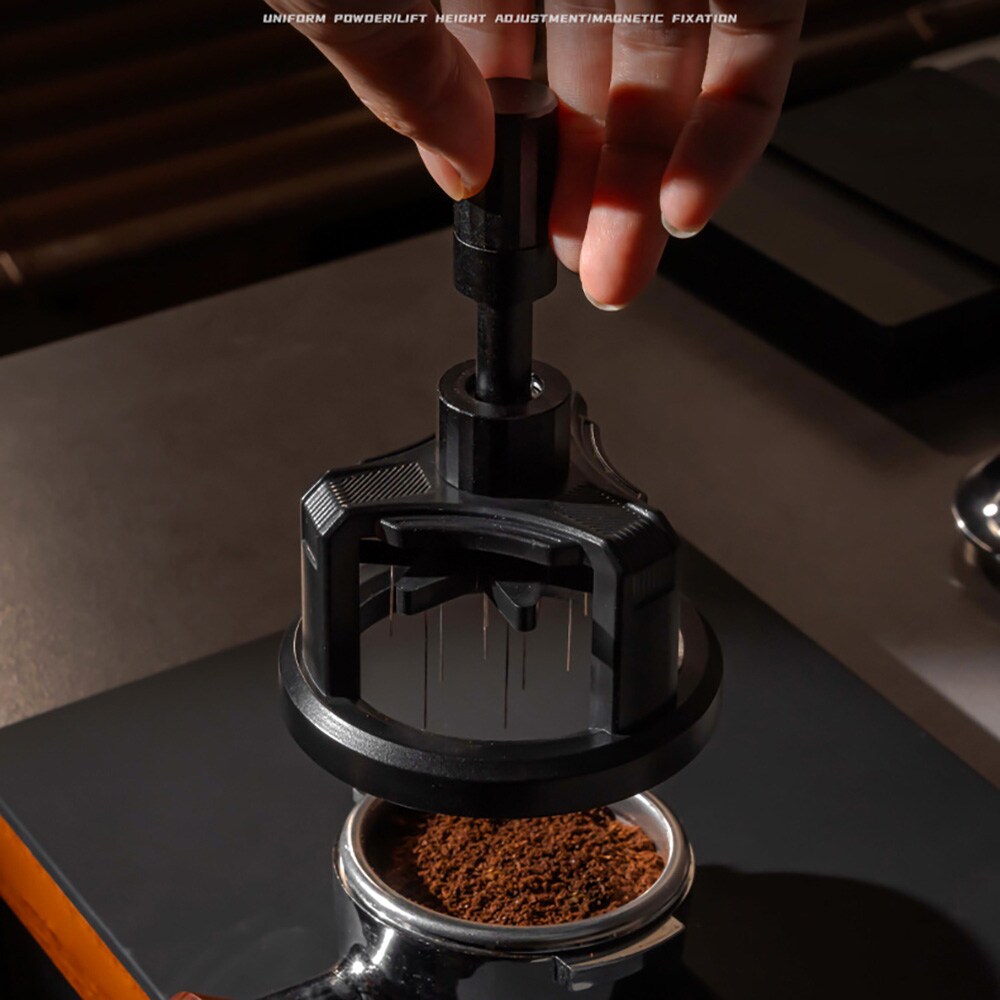 Roterende WDT-verktøy 53 mm / roterende nåldistributør for espresso / kaffedistributør med nåler