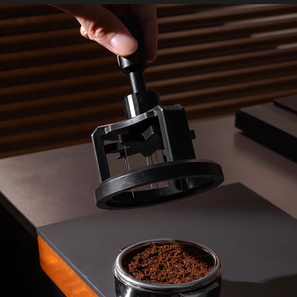 Roterende WDT-verktøy 53 mm / roterende nåldistributør for espresso / kaffedistributør med nåler