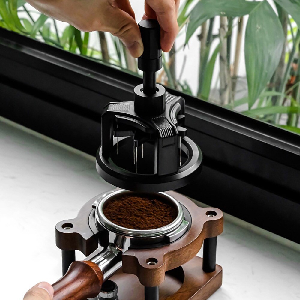 Roterende WDT-verktøy 58 mm / roterende nåldistributør for espresso / kaffedistributør med nåler