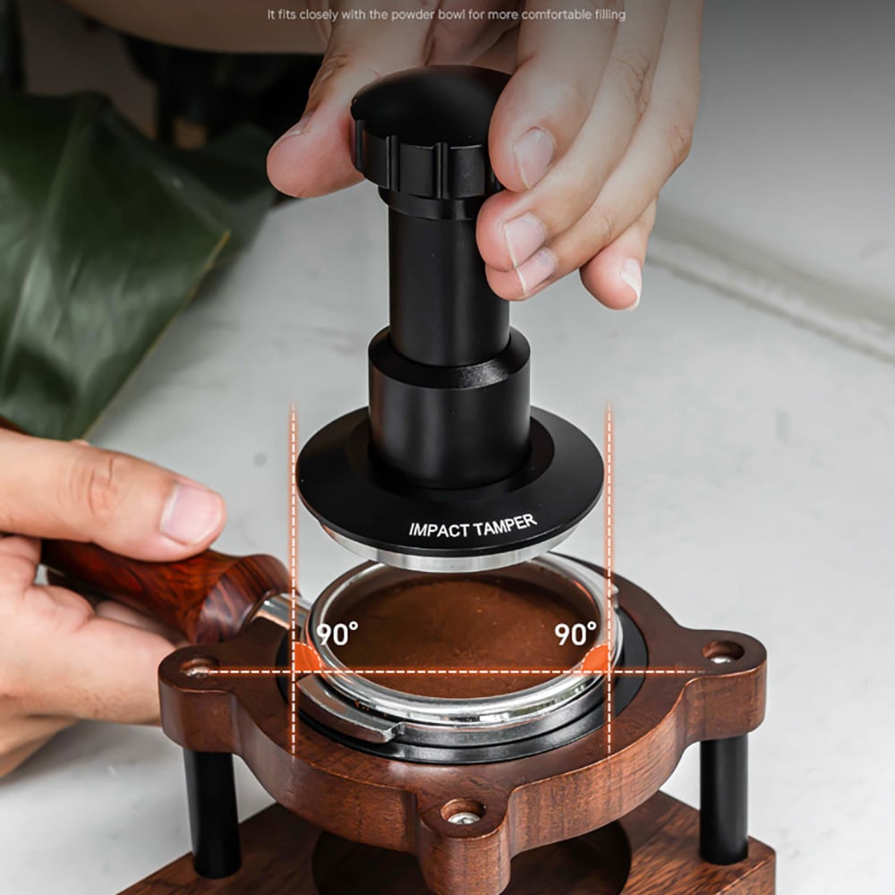 Tamper med justerbart trykk, 58 mm / justerbar espressotamper, 58 mm / kaffetamper med justerbart trykk