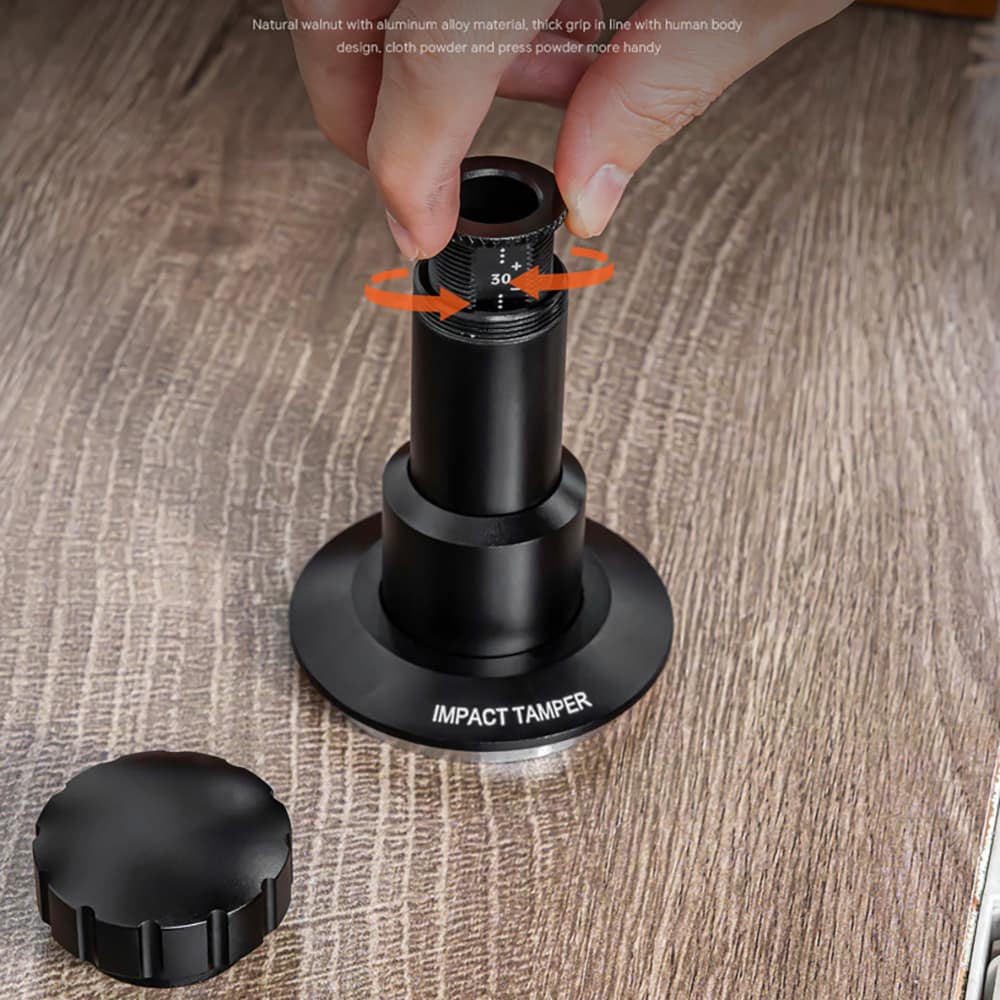 Tamper med justerbart trykk, 58 mm / justerbar espressotamper, 58 mm / kaffetamper med justerbart trykk
