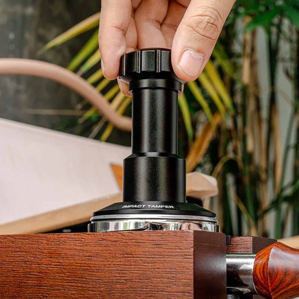 Tamper med justerbart trykk, 58 mm / justerbar espressotamper, 58 mm / kaffetamper med justerbart trykk