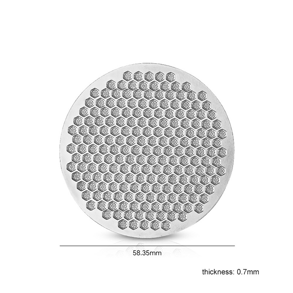 Puckfilter i rustfritt stål 0,7 x 58 mm / puckfilter 58 mm / espresso-puckfilter