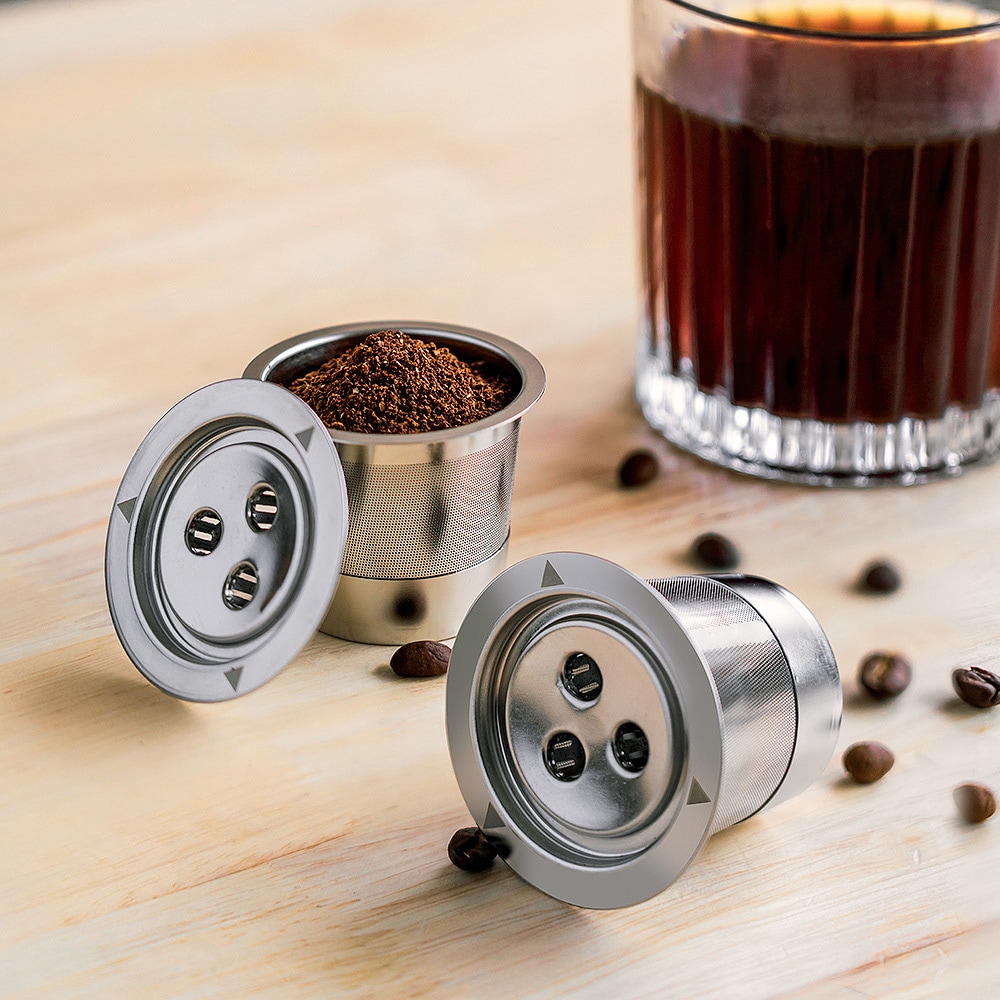 Gjenbrukbare kaffekapsler i rustfritt stål til Ninja, 2-pakning / påfyllbare kaffekapsler