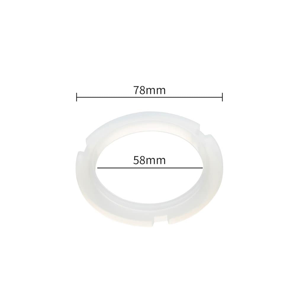 Hvit tetningsring til Barsetto kaffemaskin / silikonpakning Ø 78 mm / reservedel til kaffemaskin 1 stk