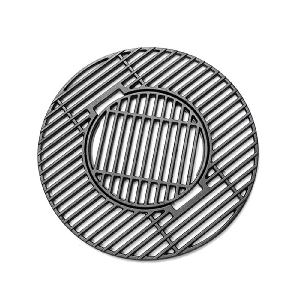 Grillrist i støpejern 25" / rund støpejernsrist Ø51 cm / grillinnsats med avtakbar midtdel Ø28 cm