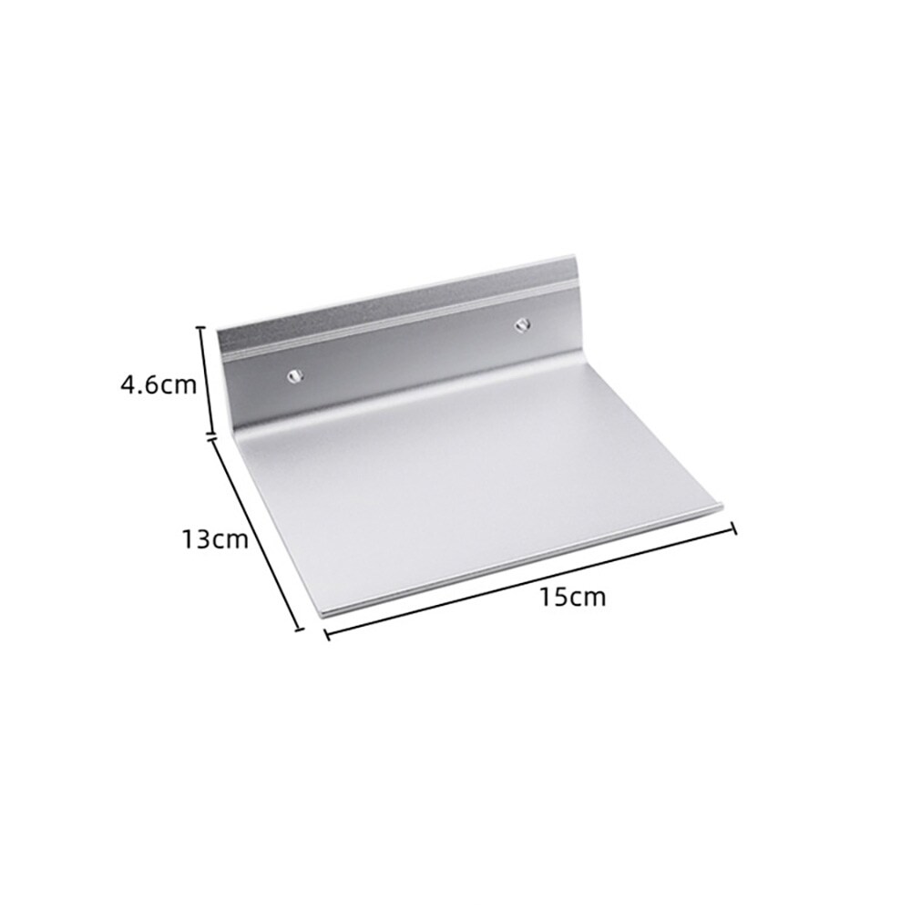 Baderomshylle i aluminiumslegering 15 x 13 cm / vegghylle til bad / oppbevaringshylle
