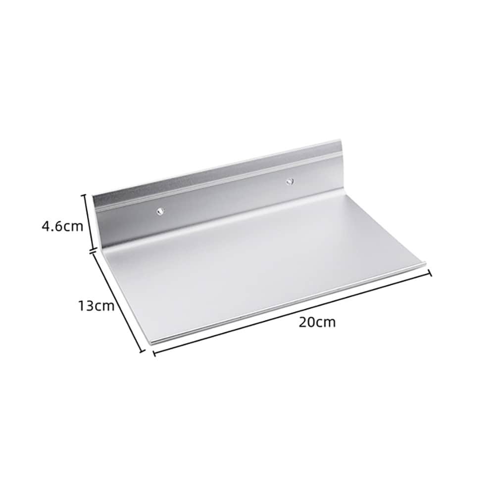 Baderomshylle i aluminiumslegering 20 x 13 cm / vegghylle til bad / oppbevaringshylle