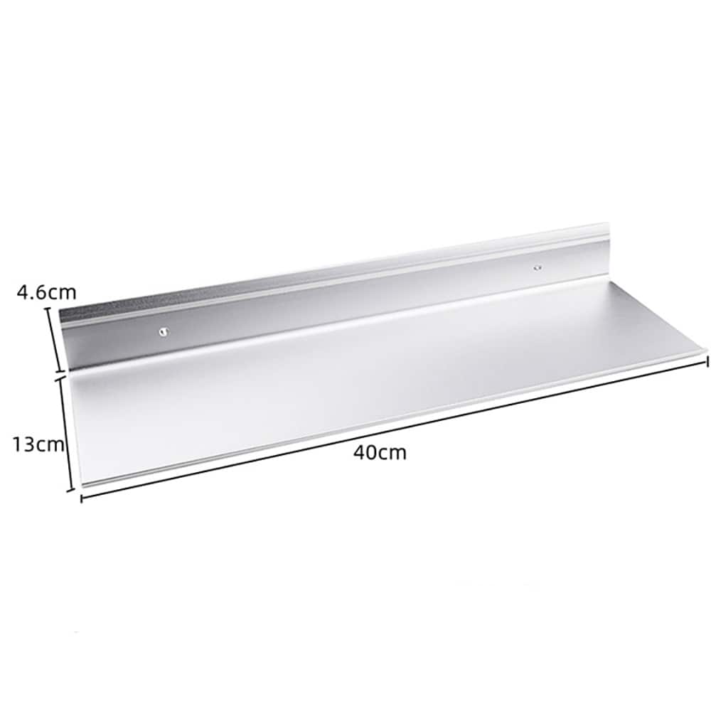 Baderomshylle i aluminium 40 x 13 cm / vegghylle til bad / oppbevaringshylle