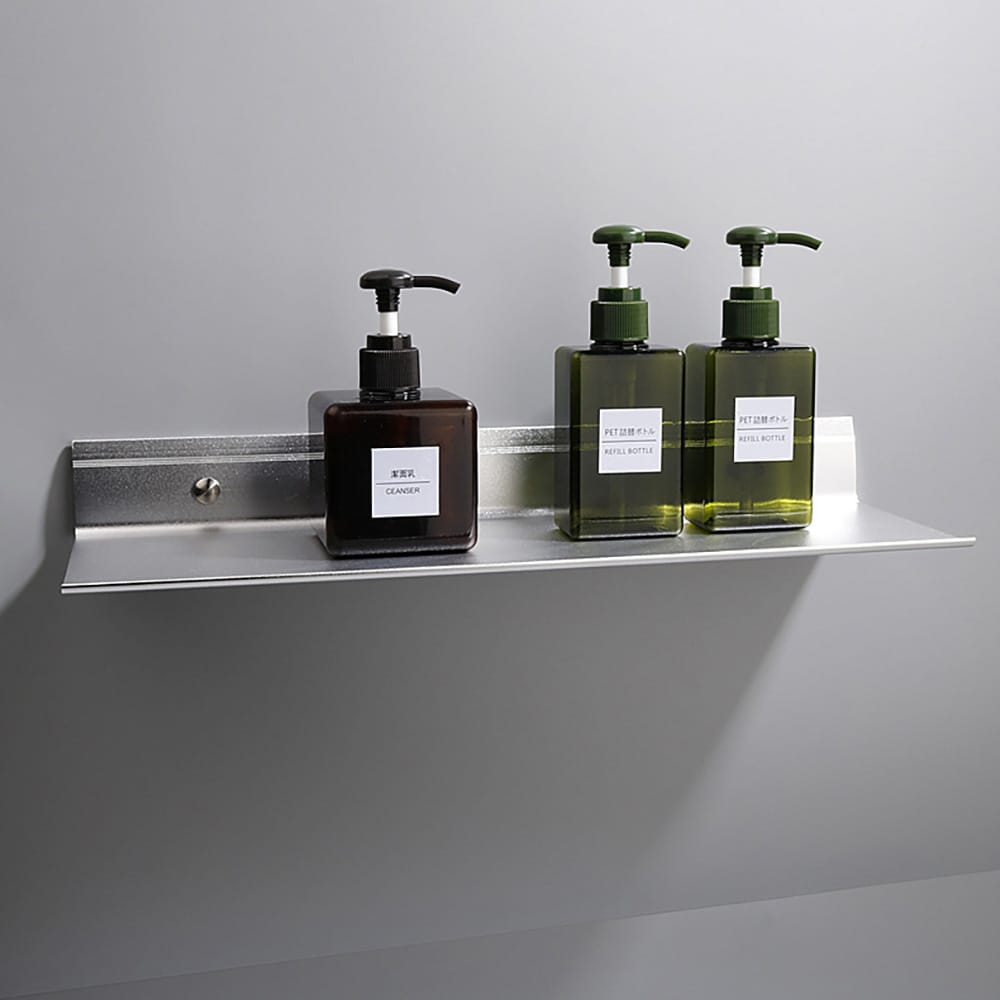 Baderomshylle i aluminium 40 x 13 cm / vegghylle til bad / oppbevaringshylle