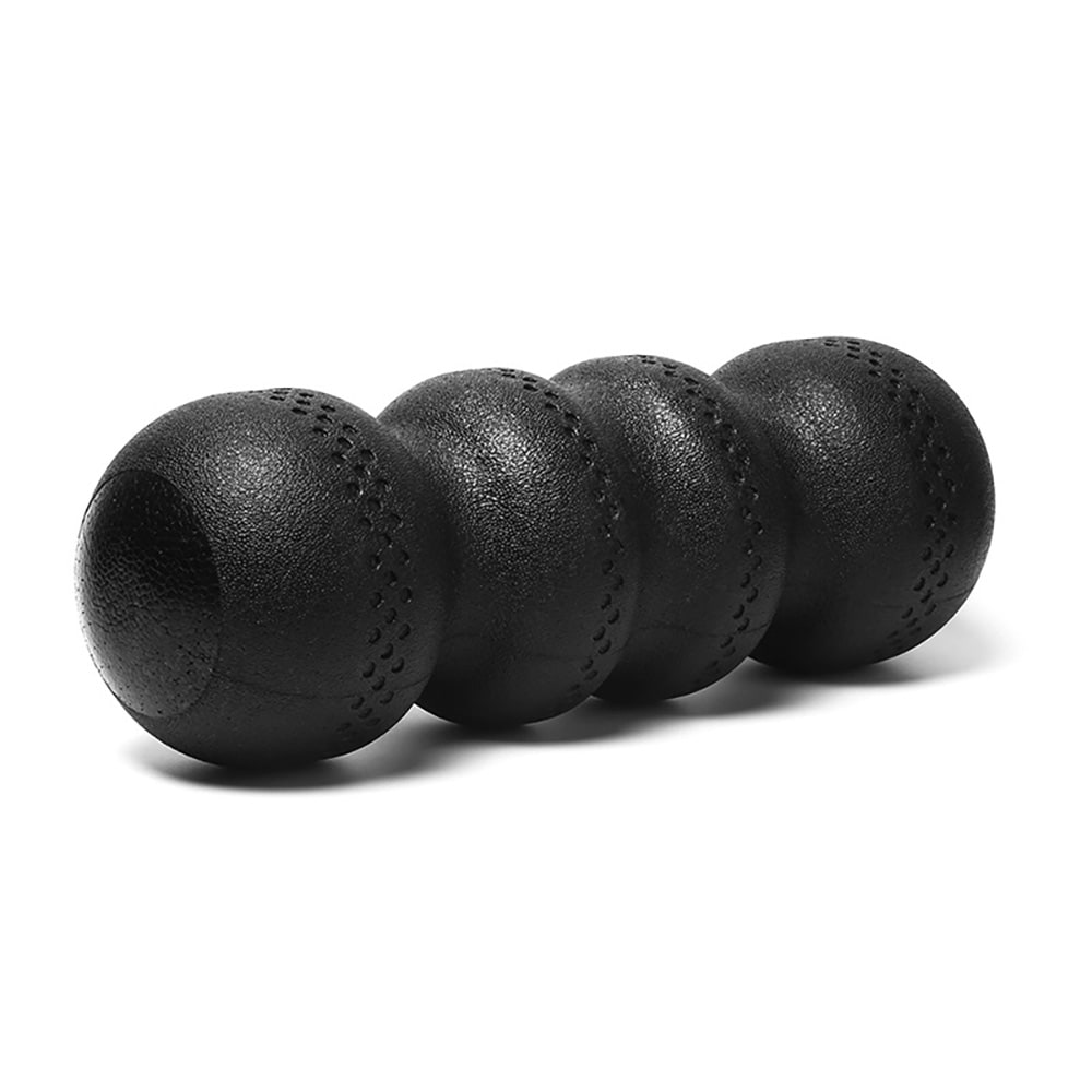 Yogarulle i EPP Ø15 x 45 cm / massasjerulle for rygg / svart foam roller for ryggmassasje / hardhet 75°