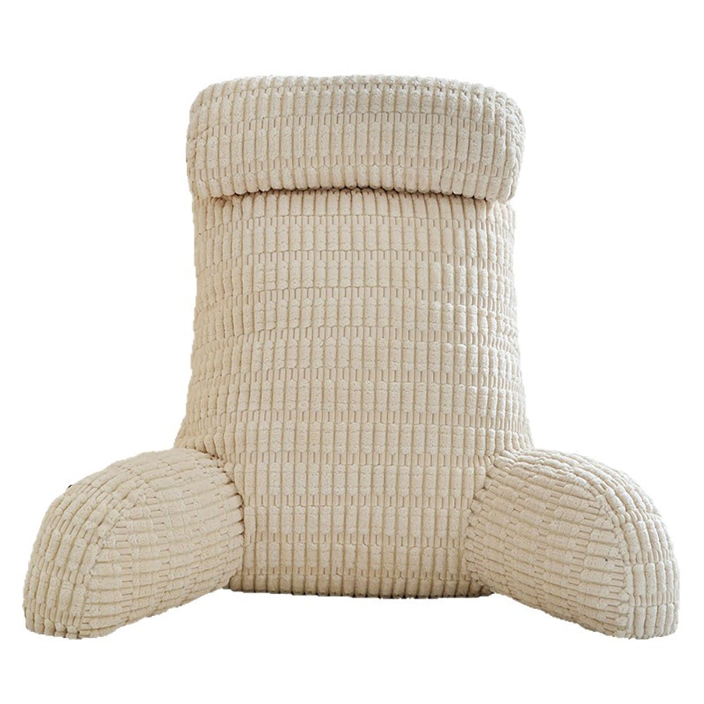Ryggpute med armlener 80 x 58 x 42 cm / sengepute for sittende stilling / beige støttepute
