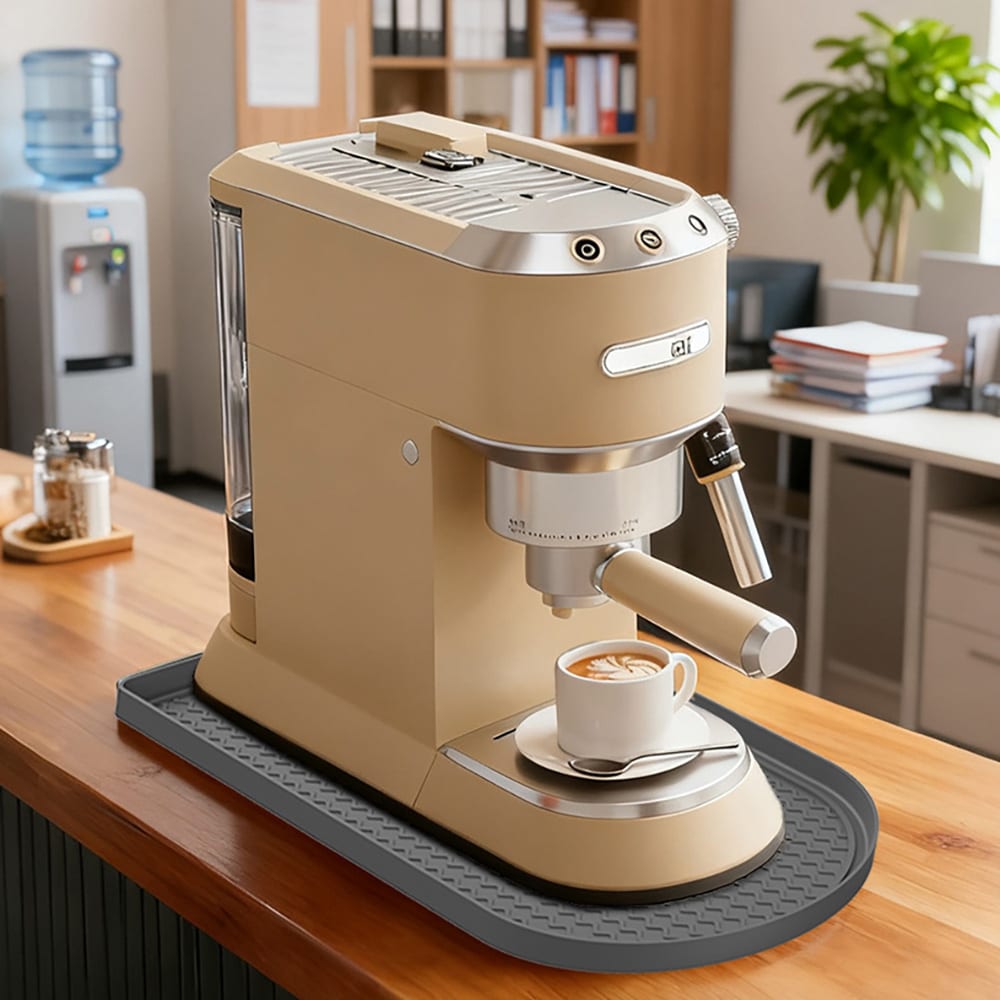 Silikonmatte til kaffemaskin 40 x 20 cm / Kaffematte i silikon / Dryppmatte til kaffemaskin