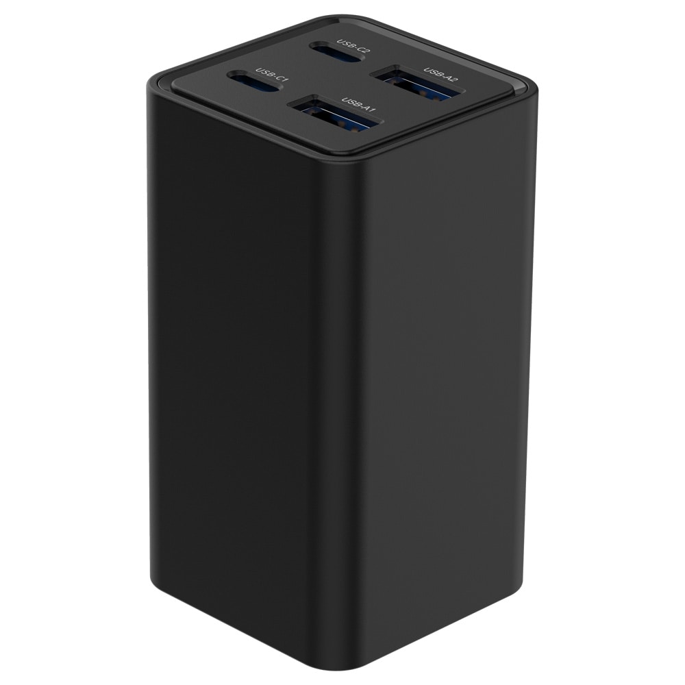 65 W GaN USB-lader med 2 x USB-C og 2 x USB / GaN-lader med fire porter