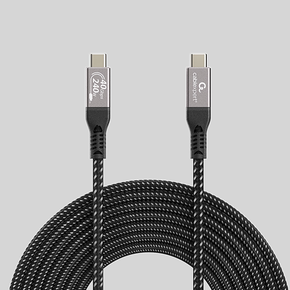 USB4 USB-C 240 W lade- og datakabel 50 cm / USB4-kabel USB-C til USB-C