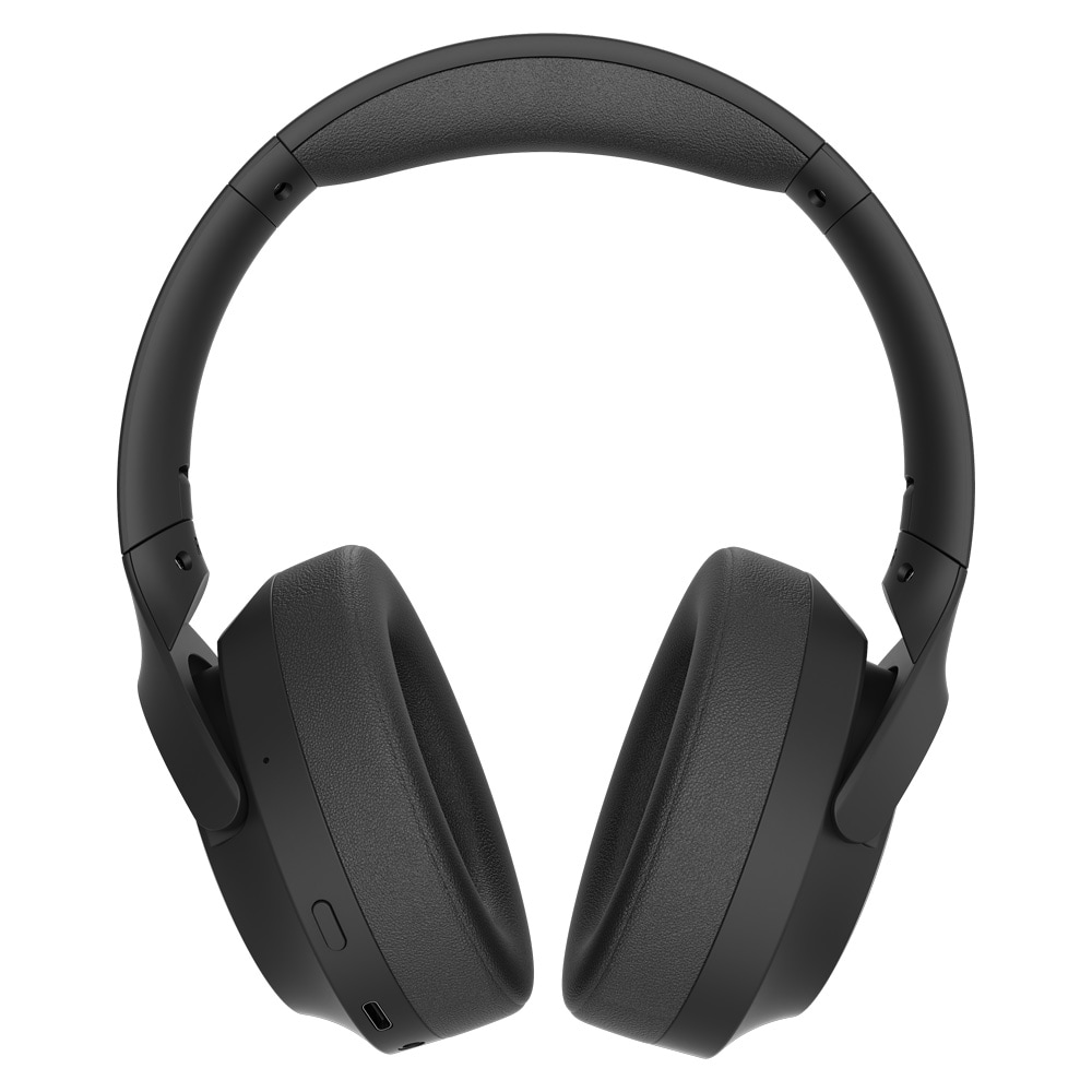 Bluetooth-headset med ANC / trådløse hodetelefoner med mikrofon / svart headset med støyreduksjon