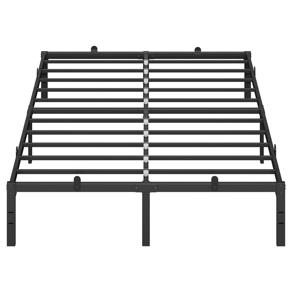 Sengramme i metall 140 x 200 cm / metallseng med plass til oppbevaring under / svart dobbeltsengramme
