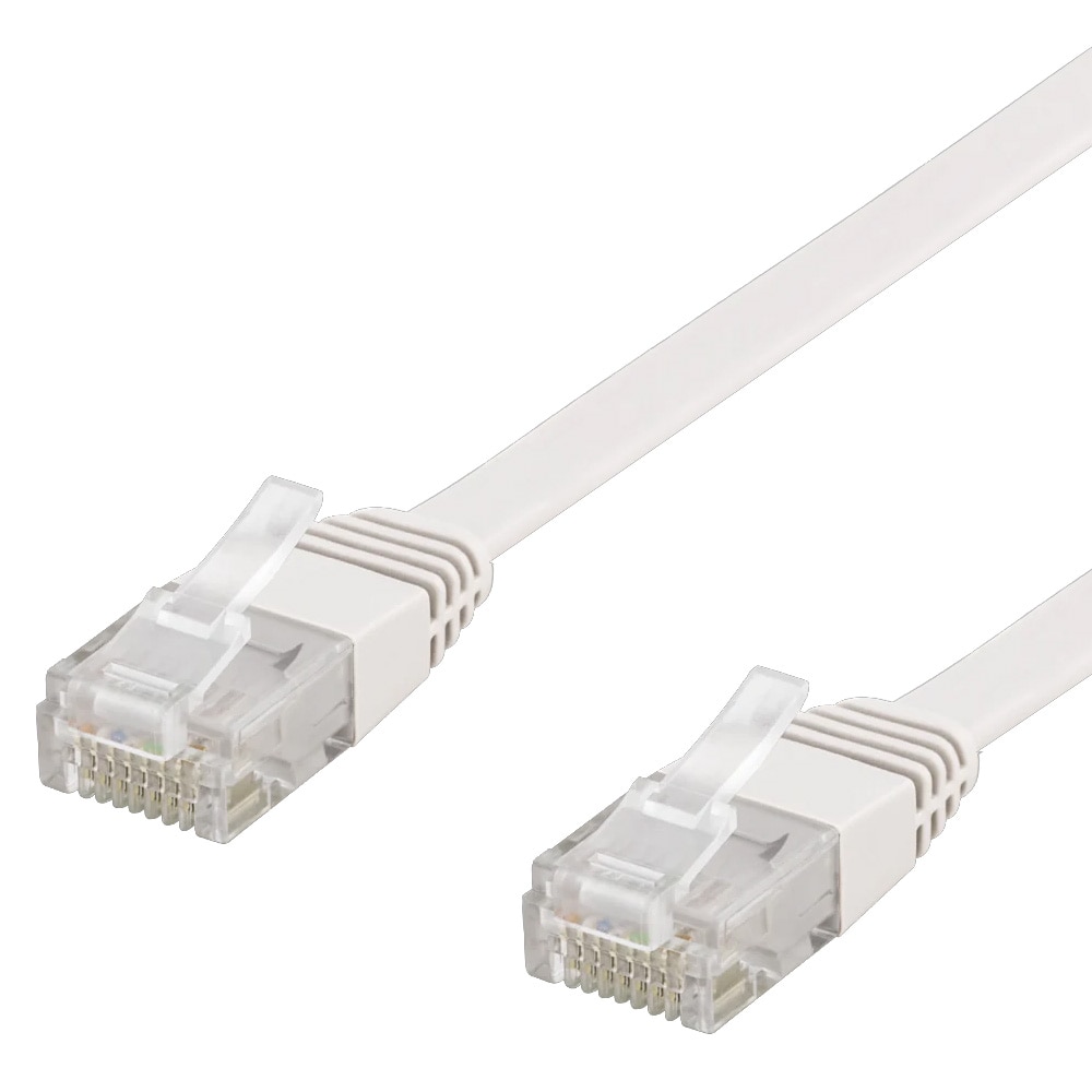 Deltaco U/UTP Cat6 flat patchkabel 10 m / Flat Cat6 nettverkskabel 10 m