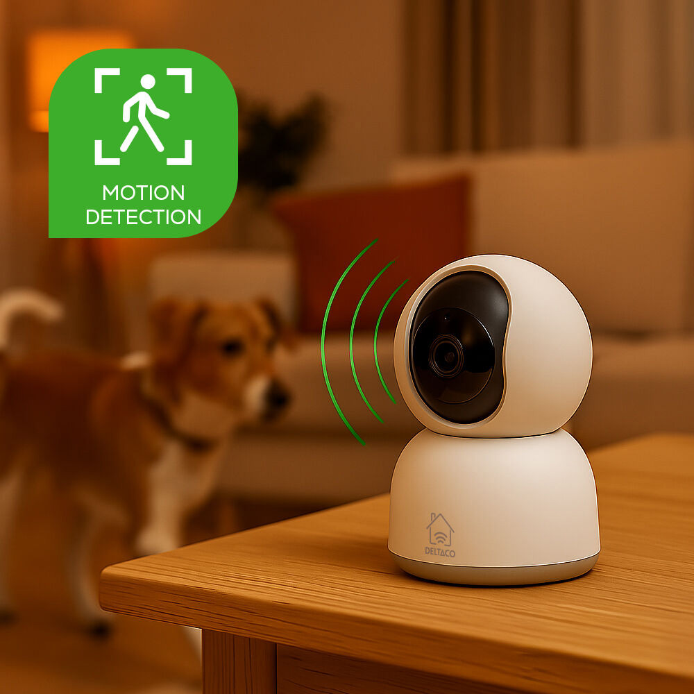 Deltaco Smart WiFi-kamera med panorering og vinkling / WiFi-kamera med nattesyn