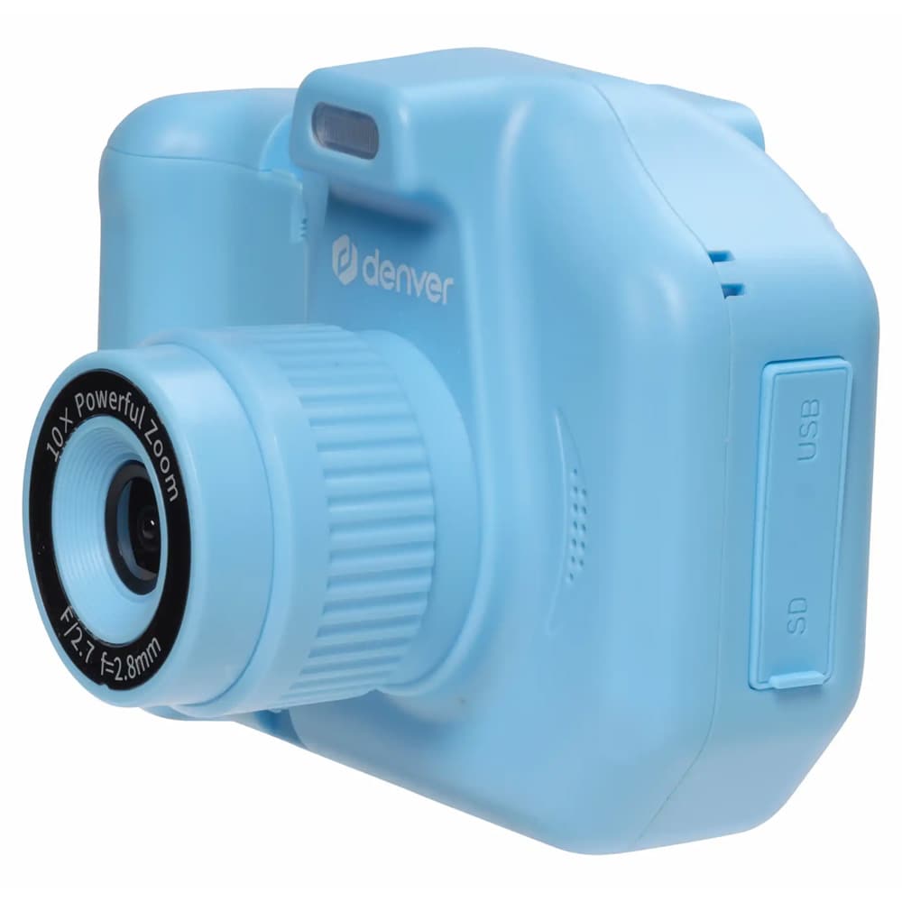 Denver KPC-1370BU barnekamera / kamera med skriver / instantkamera for barn med 64 GB microSD – Blå