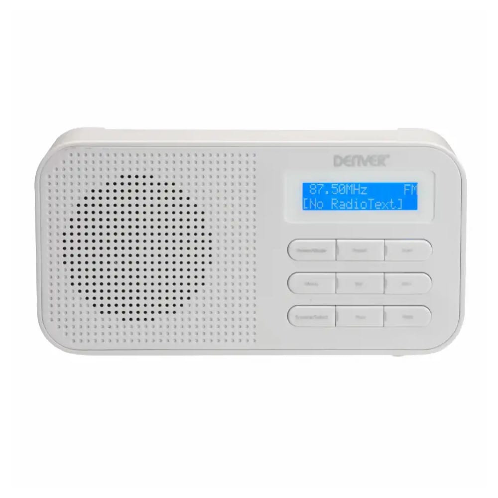Denver DAB-42W DAB-radio / digitalradio med FM / radio med dobbel alarm / bordradio – Hvit
