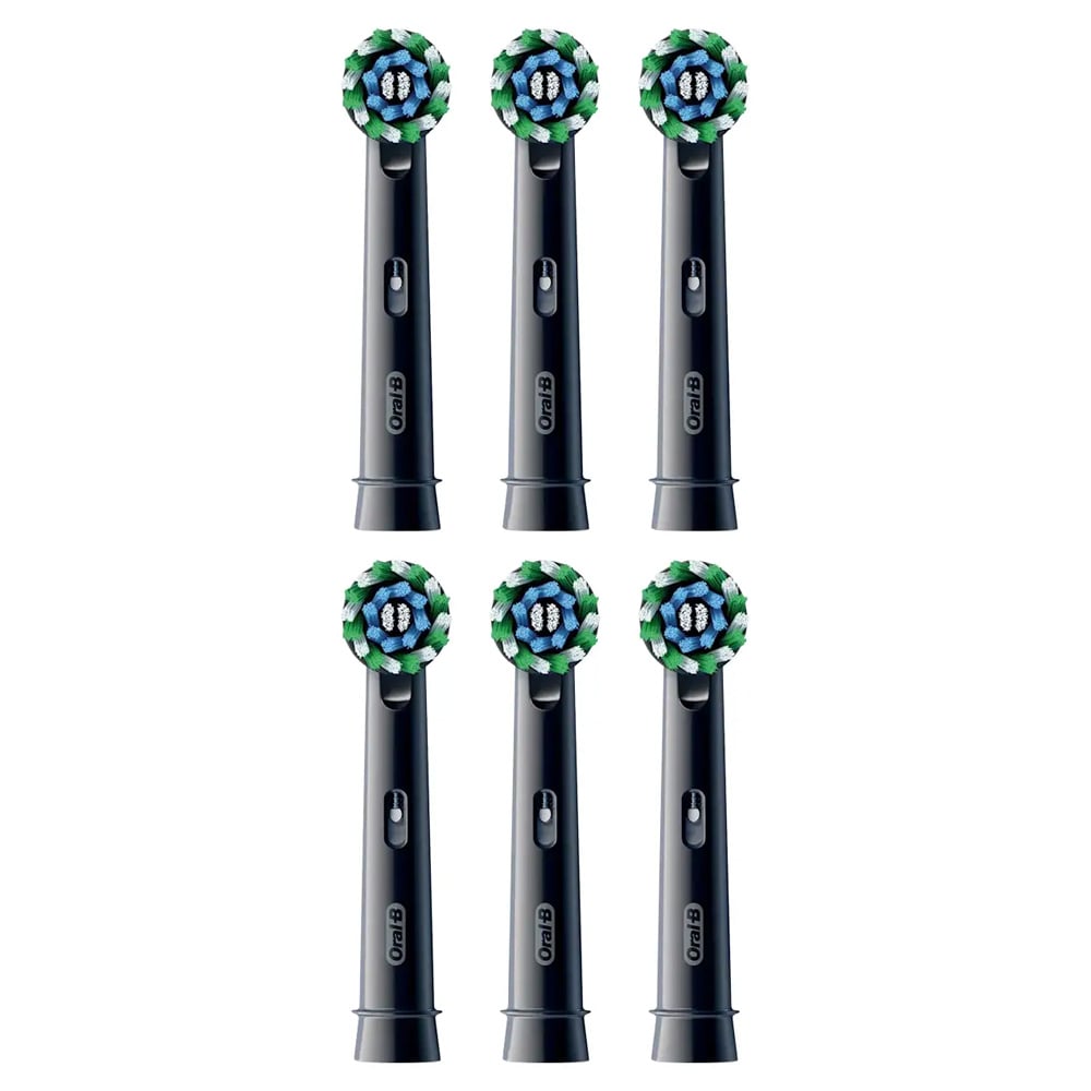 Oral-B Pro Cross Action 6-pakning - Svart / Oral-B Cross Action børstehoder / Erstatningshoder