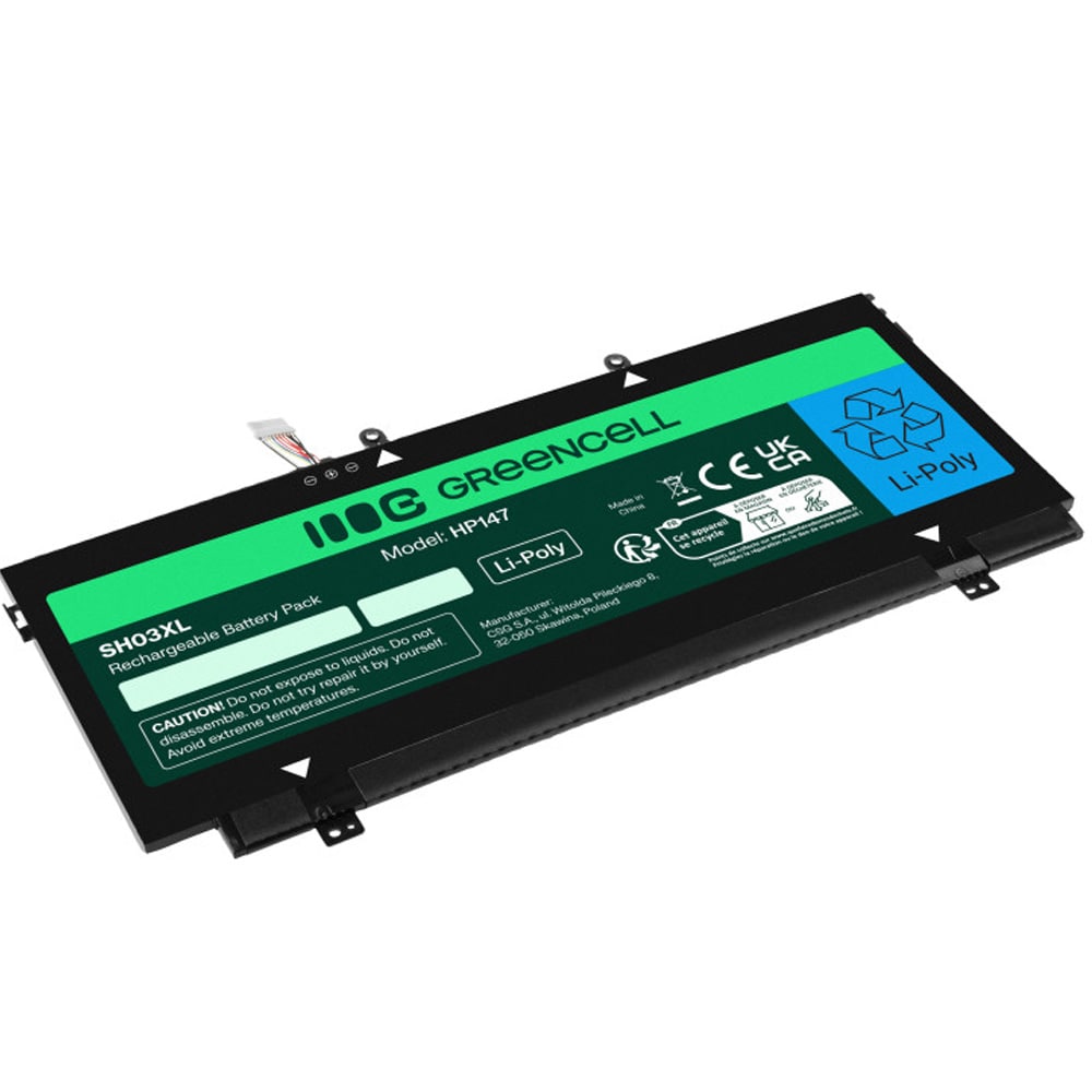 Green Cell laptopbatteri SH03XL til HP Spectre x360 13-AC 13-W / erstatningsbatteri
