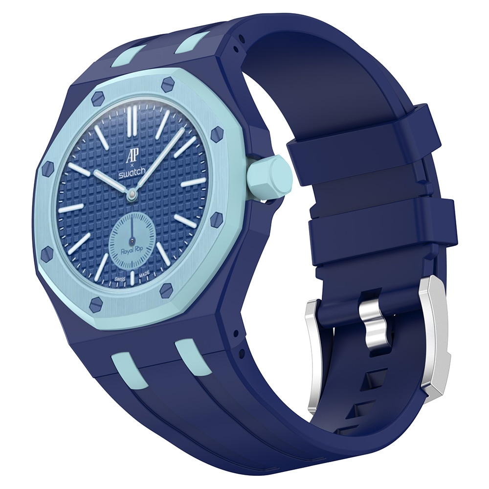 Silikonarmbånd og beskyttende skall til AP x Swatch Royal Pop Lan Ba