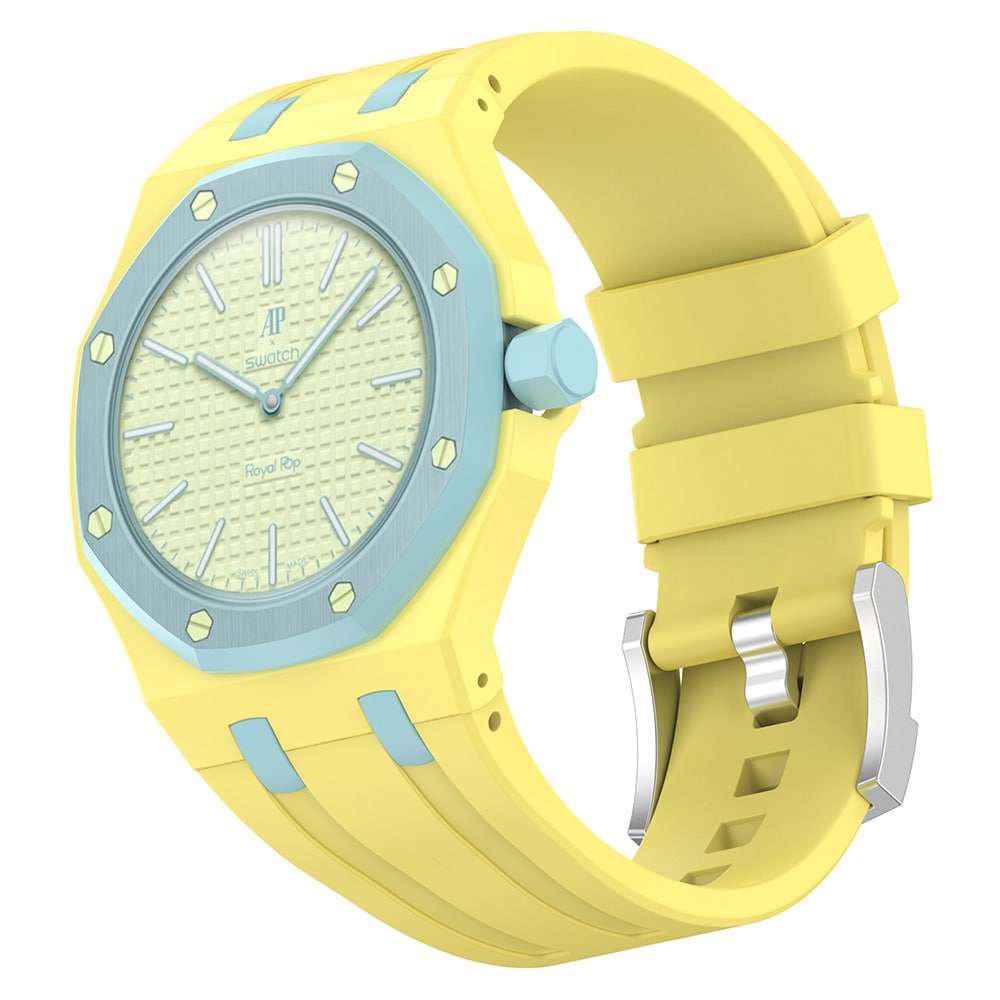 Silikonarmbånd og beskyttelsesskall til AP x Swatch Royal Pop Blaue Acht