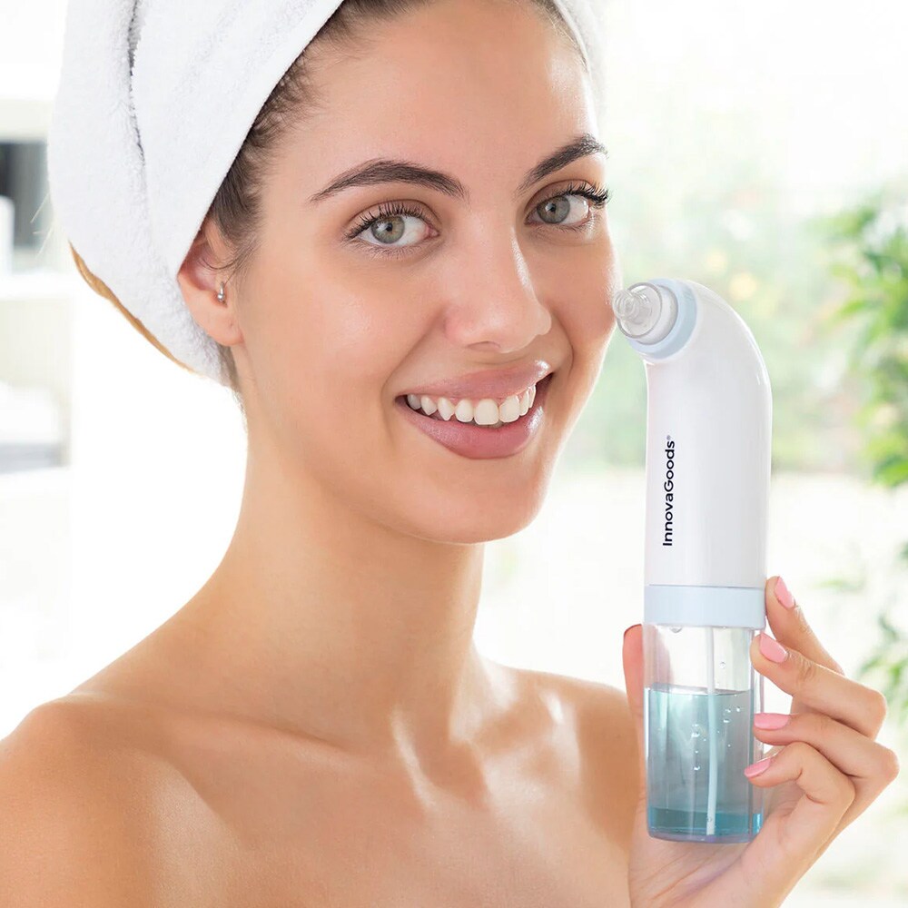 Oppladbar hydro ansiktsrenser / porerenser med vann / hydro-cleanser med 6 munnstykker