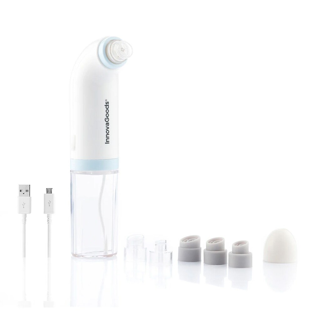 Oppladbar hydro ansiktsrenser / porerenser med vann / hydro-cleanser med 6 munnstykker