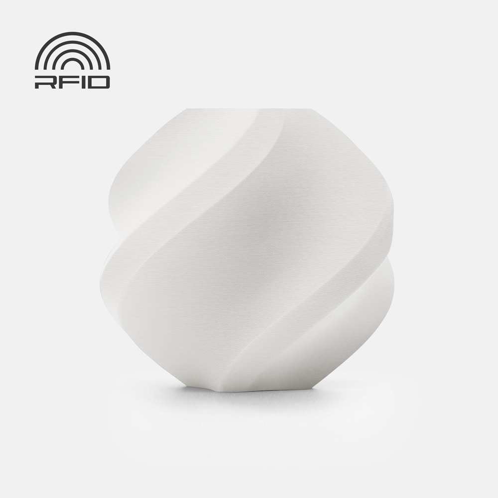 Bambu Lab PLA Matte-filament 1,75 mm / 1 kg spole Ivory White / matt PLA-filament for 3D-skrivere