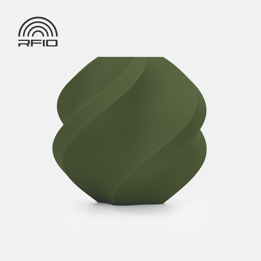 Bambu Lab PLA Matte-filament 1,75 mm / 1 kg refill-pakke Dark Green / matt PLA-filament med RFID