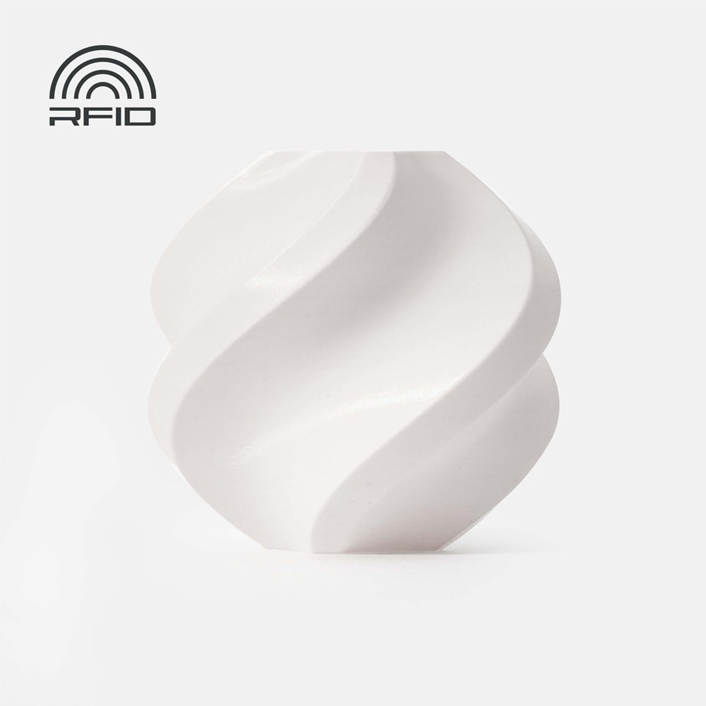 Bambu Lab PLA Basic-filament 1,75 mm / 1 kg spole Jade White / hvitt PLA-filament med RFID