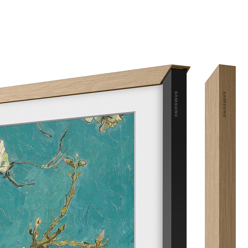 Samsung ramme til The Frame 32" 2023 / utskiftbar TV-ramme i teak / dekorativ ramme til Samsung The Frame