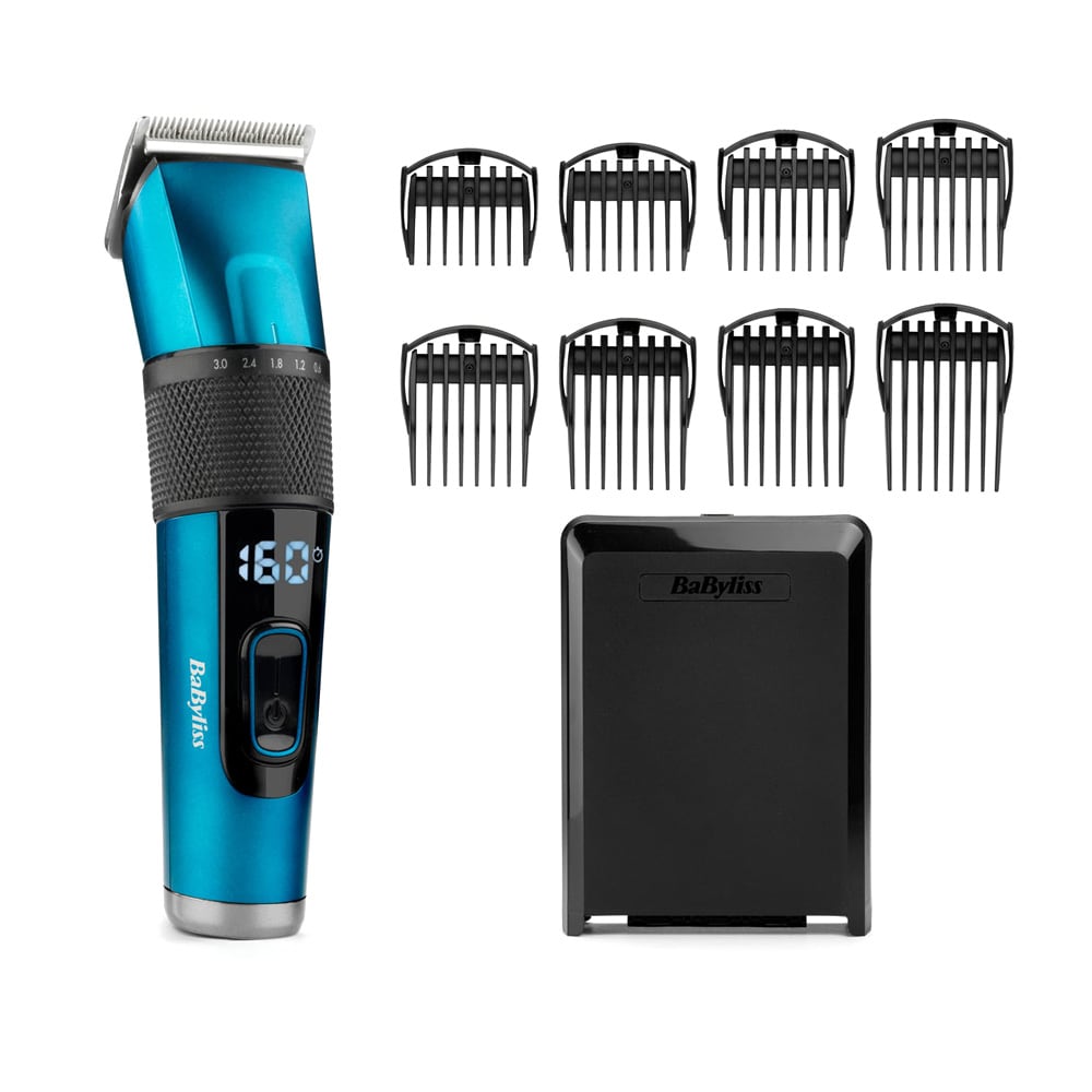 BaByliss E990E hårtrimmer / trådløs hårklipper med japansk stål / 45 klippelengder og 160 min batteritid