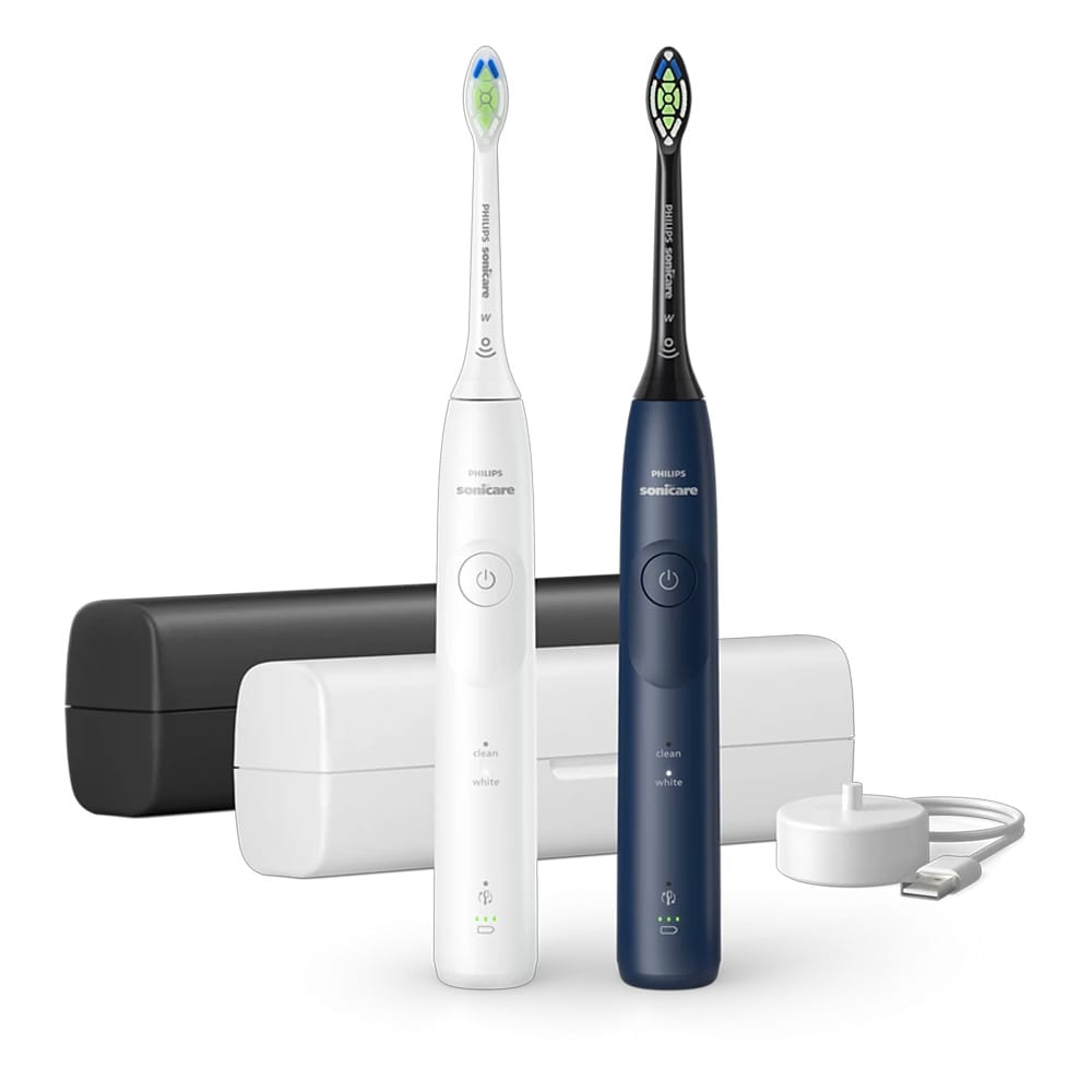 Philips Sonicare 5500 HX7119 elektrisk tannbørste / sonisk tannbørste med trykksensor / Duo-Pack med reiseetui