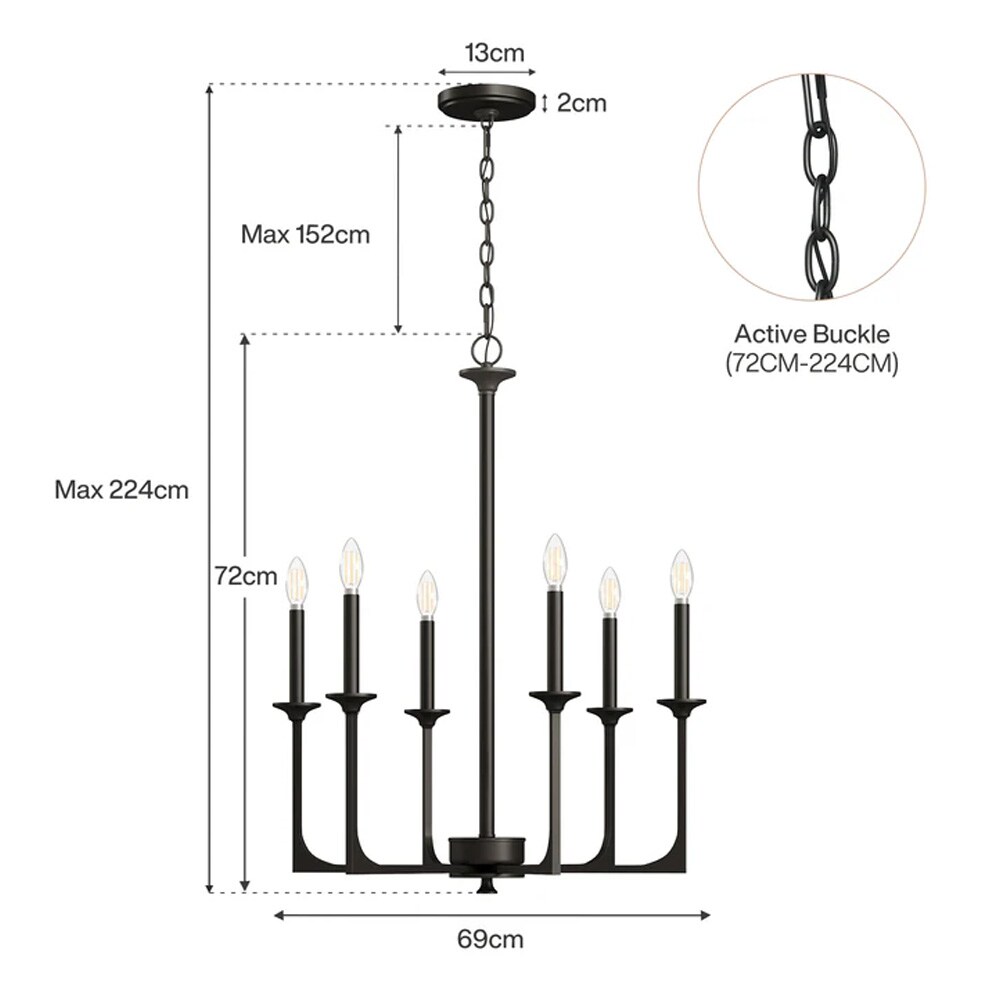 Moderne taklampe 67×67×21 cm / lysekrone i glass / dekorativ takbelysning – Svart