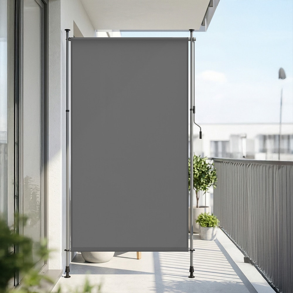 Vertikal markise 150 x 220–300 cm / høydejusterbar innsynsskjerming / sol- og vindskjerming for balkong og terrasse