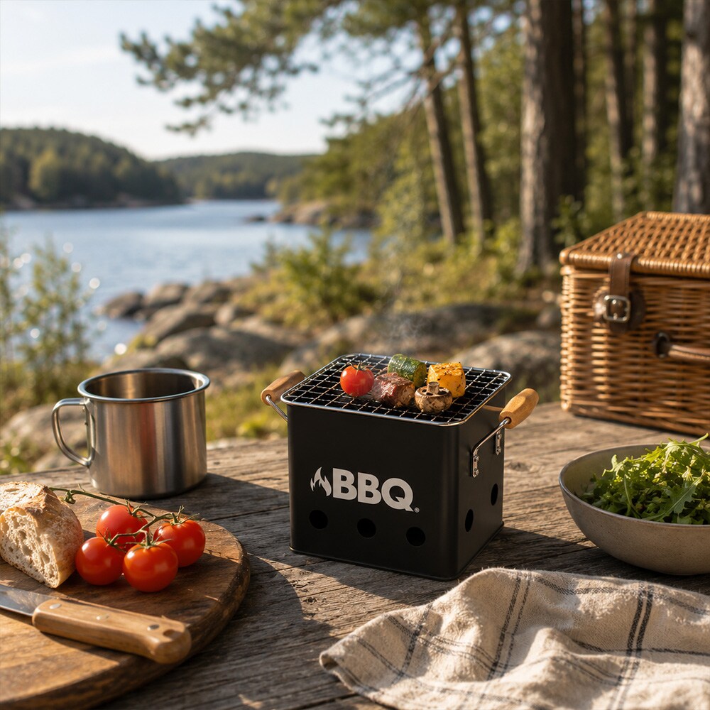 Cube Mini BBQ 15 x 15 x 18 cm / mini-kullgrill / bærbar campinggrill