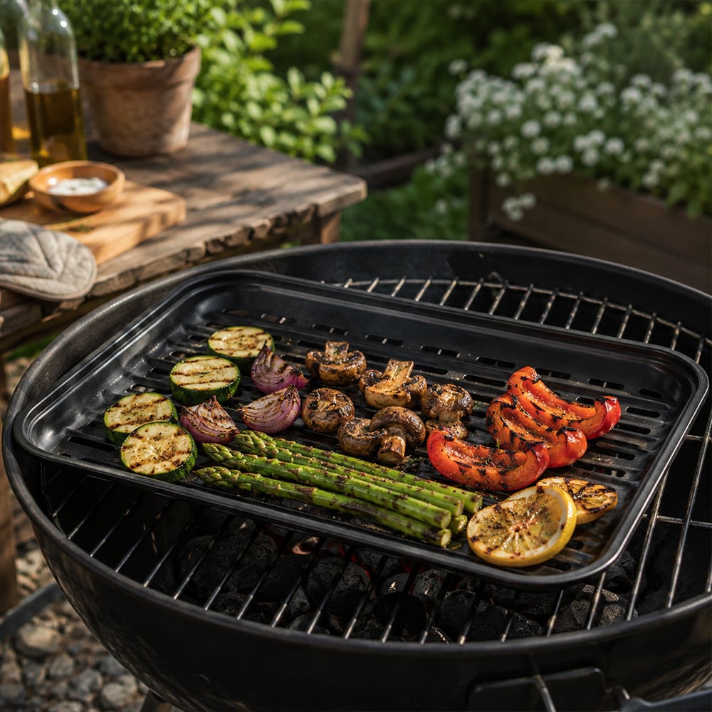 Grillplate med non-stick-belegg, 34 x 24 cm / grillplate med non-stick-belegg