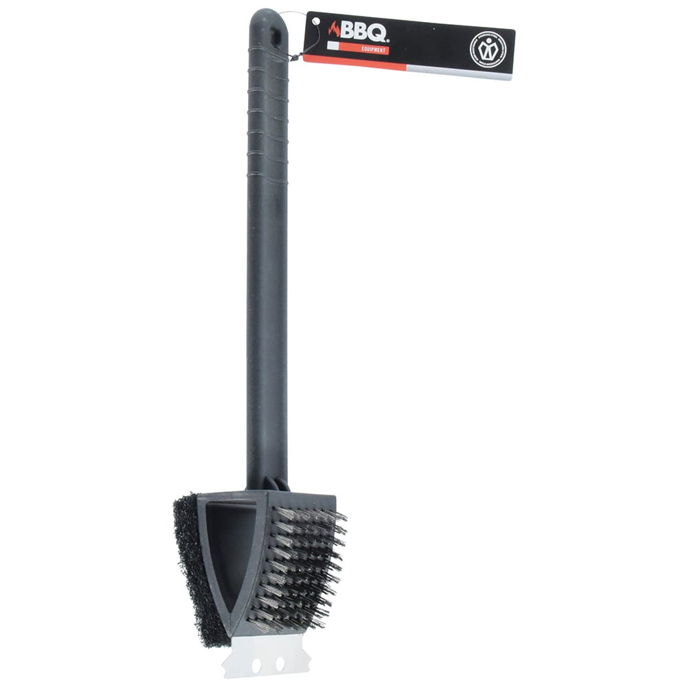 3-i-1 grillbørste 37 cm / grillrengjøringsbørste / BBQ-børste til grill