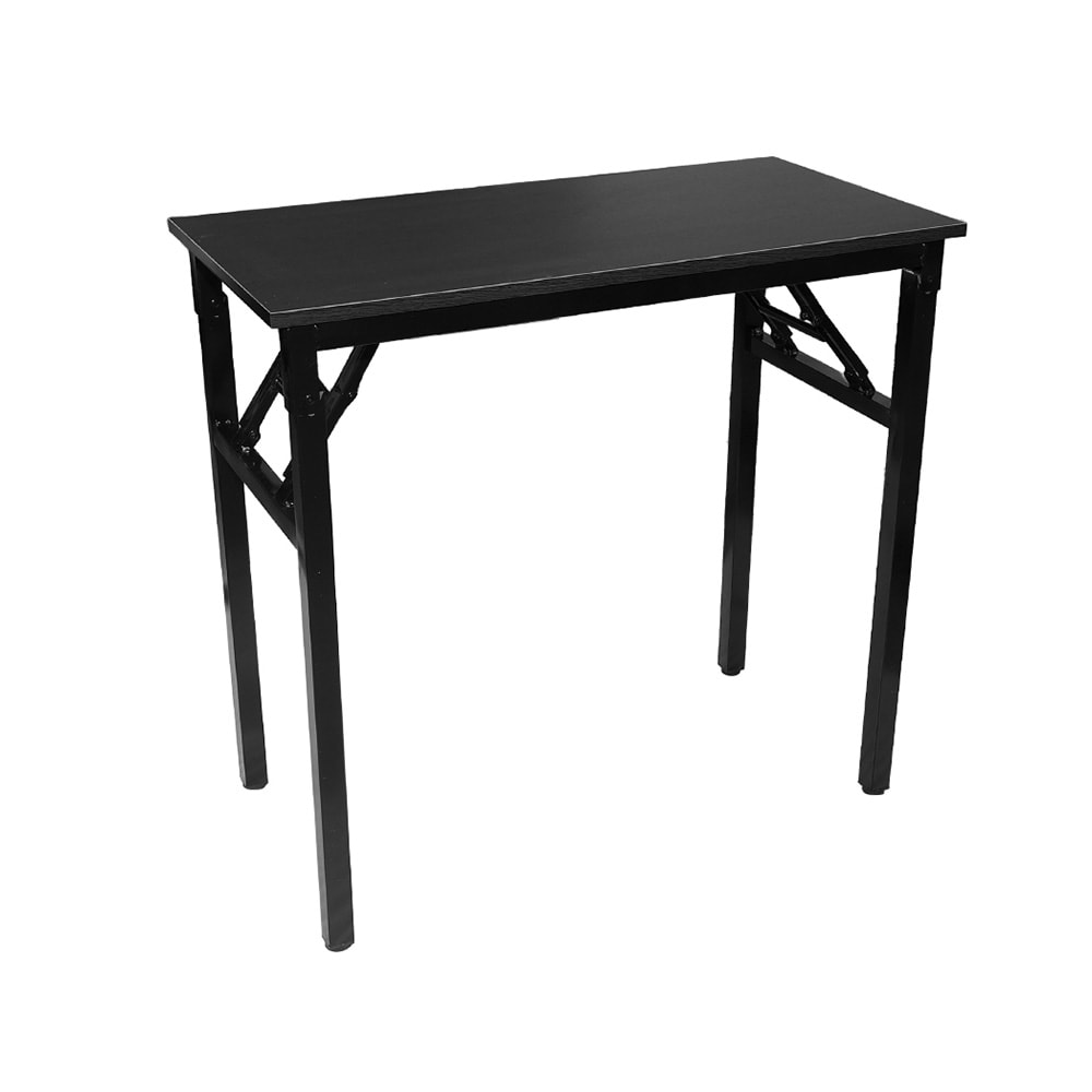 Sammenleggbart bord 80×40×75 cm / skrivebord med stålramme / monteringsfritt databord – Svart