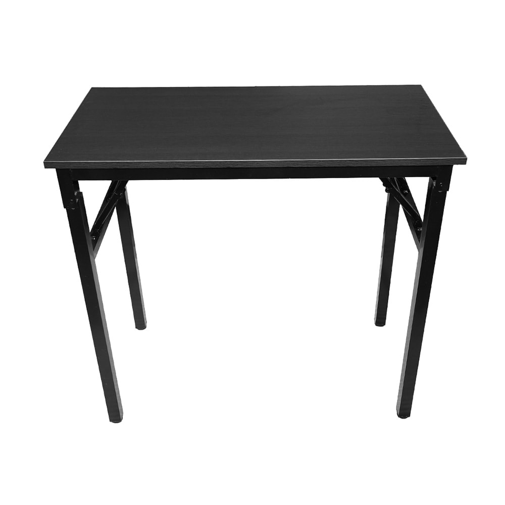 Sammenleggbart bord 80×40×75 cm / skrivebord med stålramme / monteringsfritt databord – Svart