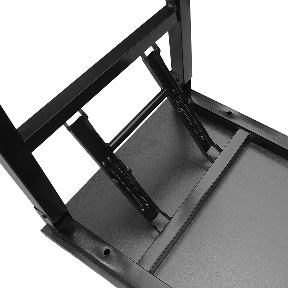 Sammenleggbart bord 80×40×75 cm / skrivebord med stålramme / monteringsfritt databord – Svart