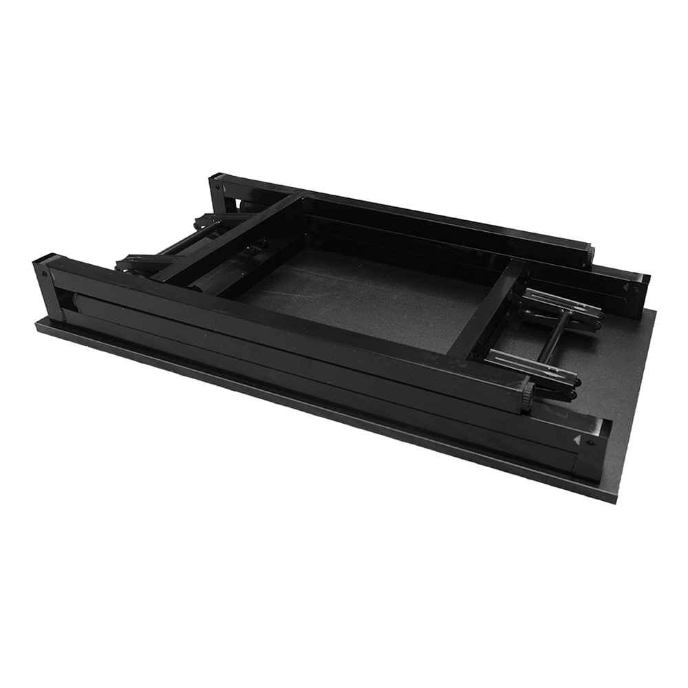 Sammenleggbart bord 80×40×75 cm / skrivebord med stålramme / monteringsfritt databord – Svart