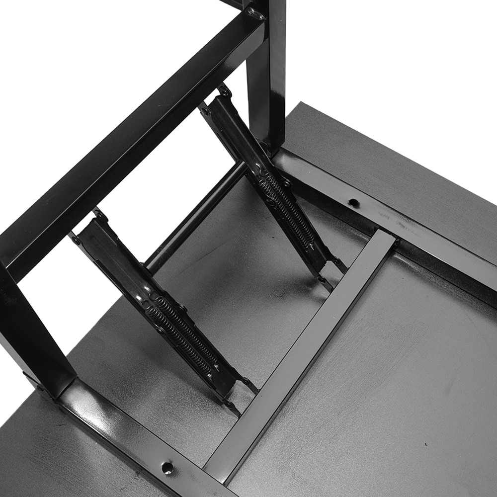 Sammenleggbart bord 100×60×75 cm / skrivebord med stålramme / monteringsfritt databord – Svart